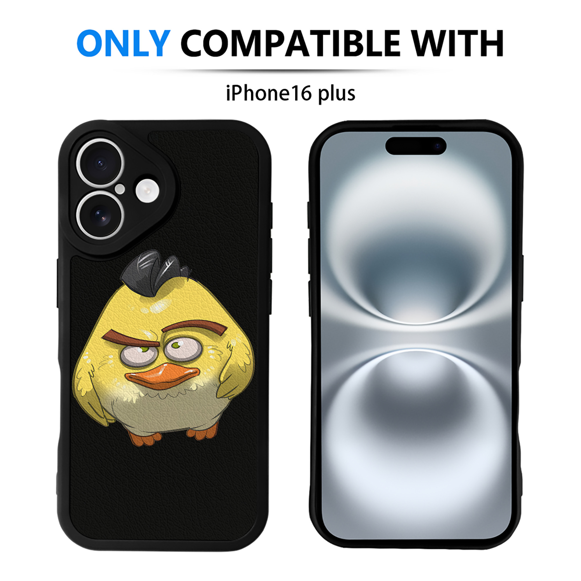 （画像用） Angry Birds アングリーバード 【iPhone 16シリーズ対応】シリコンスマホケース（レザー調） 材質：シリコン